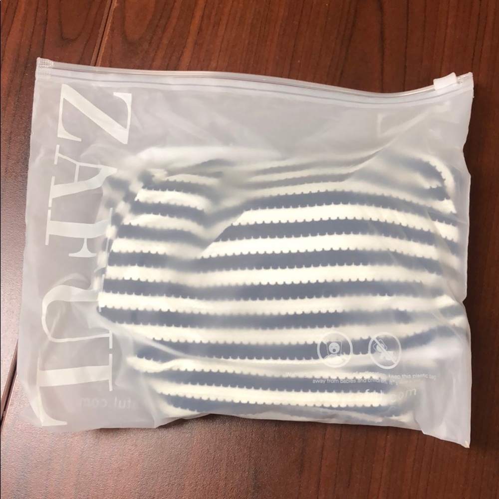NEW Zaful bandeau bikini two piece Large striped - Picture 5 of 6